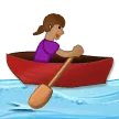woman rowing boat: medium skin tone voor Samsung platform