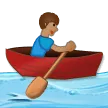 man rowing boat: medium skin tone สำหรับแพลตฟอร์ม Samsung