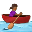 woman rowing boat: medium-dark skin tone untuk platform Samsung