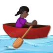 Samsung 플랫폼을 위한 woman rowing boat: dark skin tone