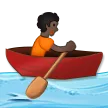 person rowing boat: dark skin tone per la piattaforma Samsung