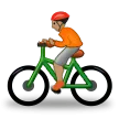person biking: medium skin tone für Samsung Plattform