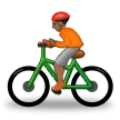 person biking: medium-dark skin tone per la piattaforma Samsung