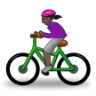 woman biking: dark skin tone لمنصة Samsung