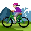 woman mountain biking: light skin tone til Samsung platform