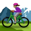 woman mountain biking: medium skin tone til Samsung platform