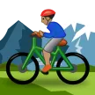 man mountain biking: medium skin tone pentru platforma Samsung