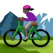 woman mountain biking: dark skin tone لمنصة Samsung