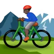 man mountain biking: dark skin tone per la piattaforma Samsung