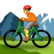 person mountain biking voor Samsung platform