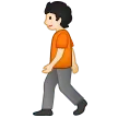 person walking: light skin tone pentru platforma Samsung