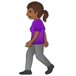 Samsung platformu için woman walking: medium-dark skin tone