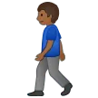 man walking: medium-dark skin tone til Samsung platform