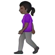 woman walking: dark skin tone pentru platforma Samsung