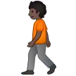 person walking: dark skin tone per la piattaforma Samsung