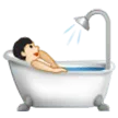 person taking bath: light skin tone สำหรับแพลตฟอร์ม Samsung