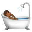 person taking bath: medium-dark skin tone per la piattaforma Samsung