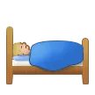 Samsung 플랫폼을 위한 person in bed: medium-light skin tone