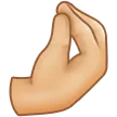Samsung प्लेटफ़ॉर्म के लिए pinched fingers: light skin tone