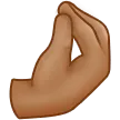 pinched fingers: medium skin tone لمنصة Samsung