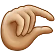 pinching hand: medium-light skin tone สำหรับแพลตฟอร์ม Samsung
