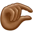 pinching hand: medium-dark skin tone für Samsung Plattform