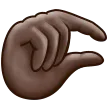 pinching hand: dark skin tone untuk platform Samsung