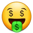Samsung प्लेटफ़ॉर्म के लिए money-mouth face