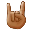 Samsung dla platformy sign of the horns: medium skin tone