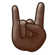 sign of the horns: dark skin tone untuk platform Samsung