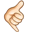 call me hand: light skin tone per la piattaforma Samsung