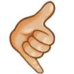 call me hand: medium-light skin tone per la piattaforma Samsung