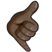 call me hand: dark skin tone สำหรับแพลตฟอร์ม Samsung
