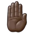 raised back of hand: dark skin tone für Samsung Plattform