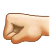 left-facing fist: light skin tone per la piattaforma Samsung