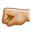left-facing fist: medium-light skin tone für Samsung Plattform