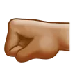 Samsung 플랫폼을 위한 left-facing fist: medium skin tone