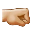 right-facing fist: medium-light skin tone für Samsung Plattform