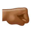 Samsung dla platformy right-facing fist: medium-dark skin tone