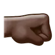 Samsung 플랫폼을 위한 right-facing fist: dark skin tone