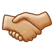handshake: medium-light skin tone untuk platform Samsung