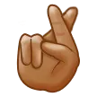 crossed fingers: medium skin tone pentru platforma Samsung