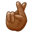 crossed fingers: medium-dark skin tone per la piattaforma Samsung