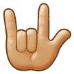 love-you gesture: medium-light skin tone per la piattaforma Samsung