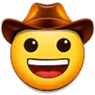 cowboy hat face untuk platform Samsung