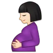 pregnant woman: light skin tone per la piattaforma Samsung