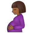 pregnant woman: medium-dark skin tone untuk platform Samsung