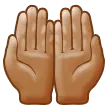 Samsung dla platformy palms up together: medium skin tone