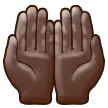 palms up together: dark skin tone สำหรับแพลตฟอร์ม Samsung