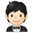 person in tuxedo: light skin tone สำหรับแพลตฟอร์ม Samsung